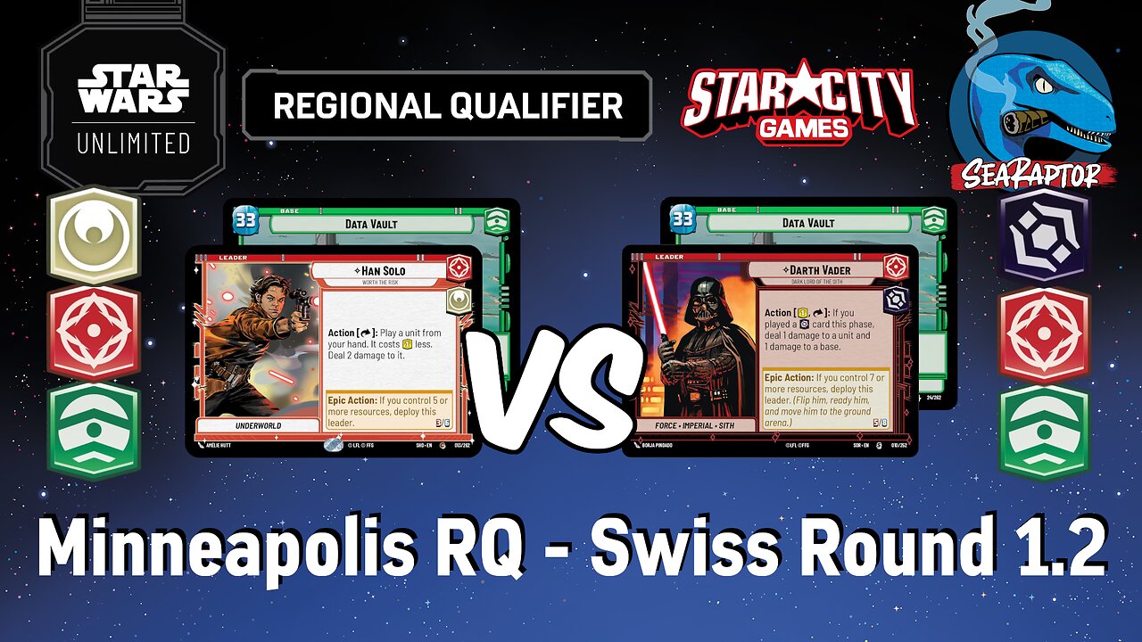 Star Wars Unlimited - Set 4 Minneapolis RQ - Round 1.2: Han Solo (SHD) vs. Darth Vader (SOR)