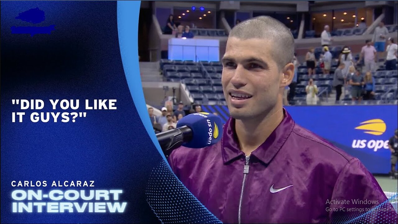 Carlos Alcaraz On-Court Interview | 2025 US Open Round 1