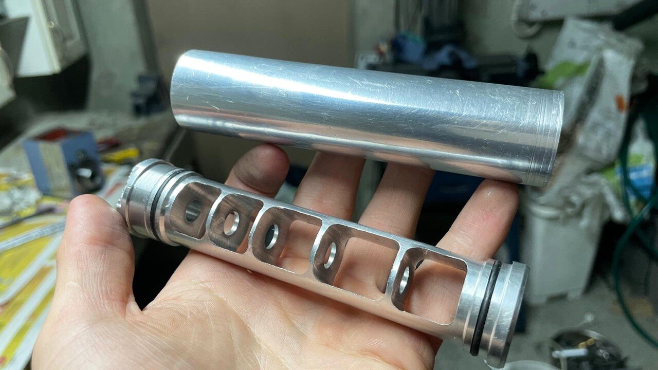 Making a silencer using the lathe and mill
