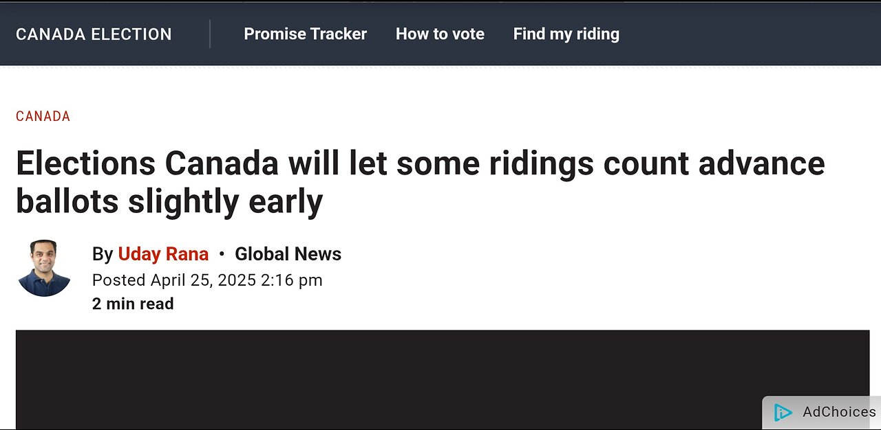 Elections Canada To Start Counting Ballots EARLY??