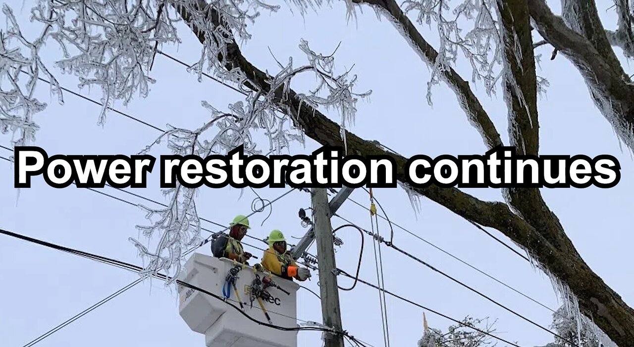 Power restoration continues