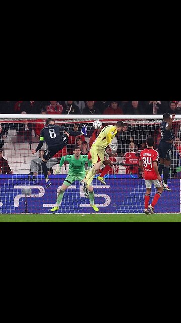 To watch.. Benfica goalkeeper scores Real Madrid's deadly qualifying goal