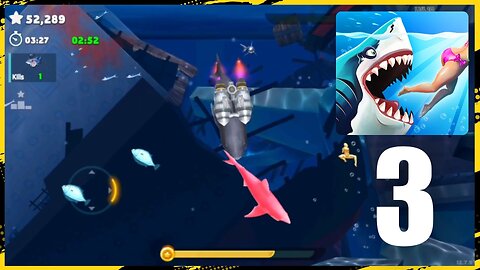 Hungry Shark World Gameplay Walkthrough | Part 3 | Epic Feeding Frenzy | (Android,iOS,Emulator)