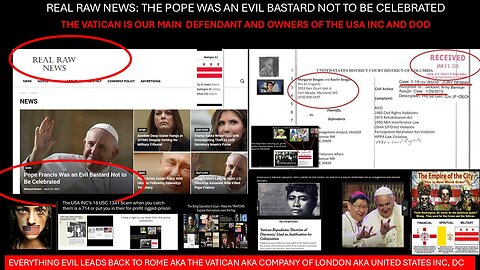 AS there is a DEVIL (VATICAN) AND ITS PAWNS, THERE IS OUR CREATOR! NOTHING CAN STOP THE TRUTH