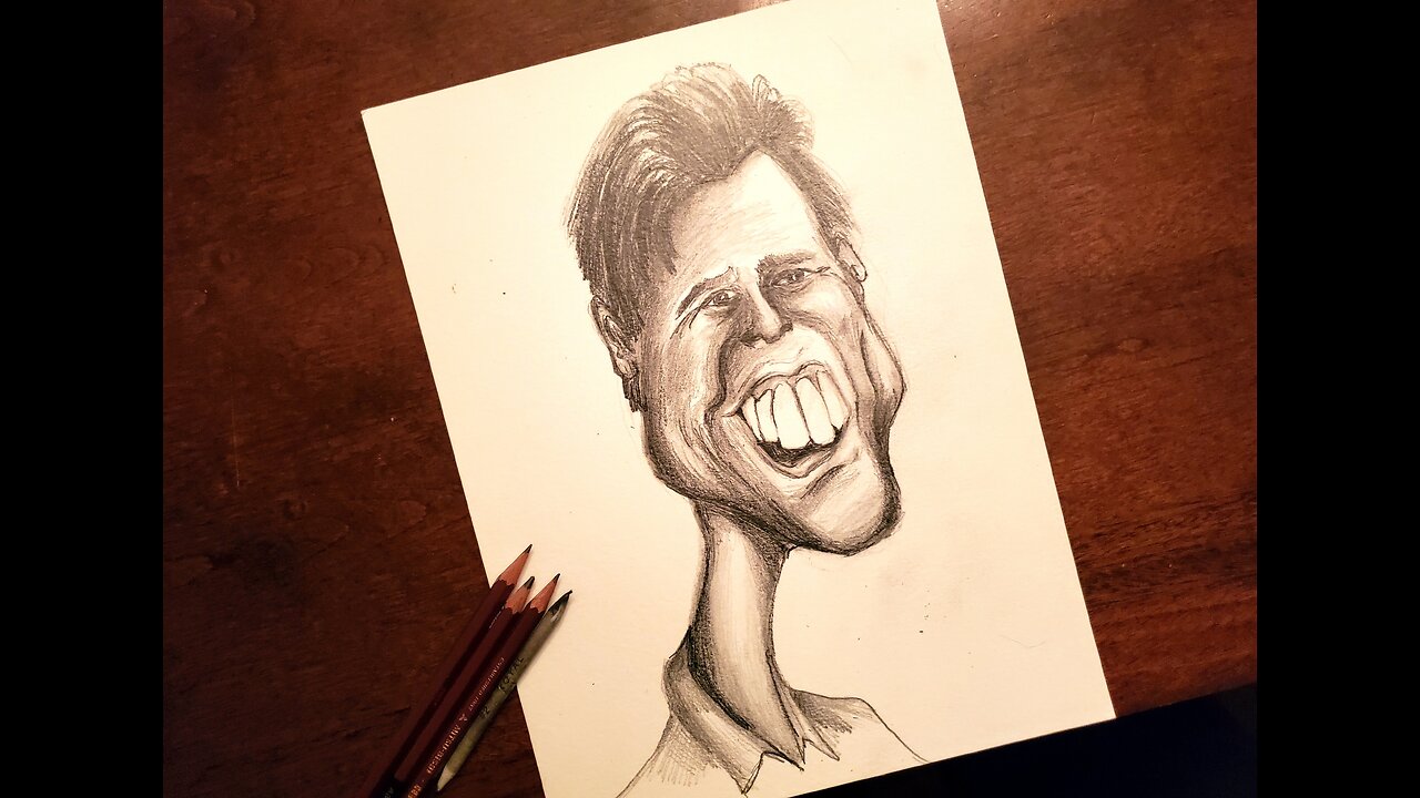 Drawing A Caricature ◇ Jim Carrey.