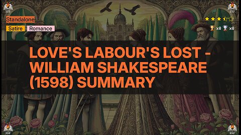 Love's Labour's Lost - William Shakespeare (1598) Summary