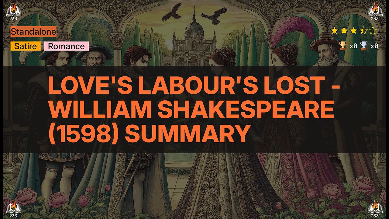 Love's Labour's Lost - William Shakespeare (1598) Summary