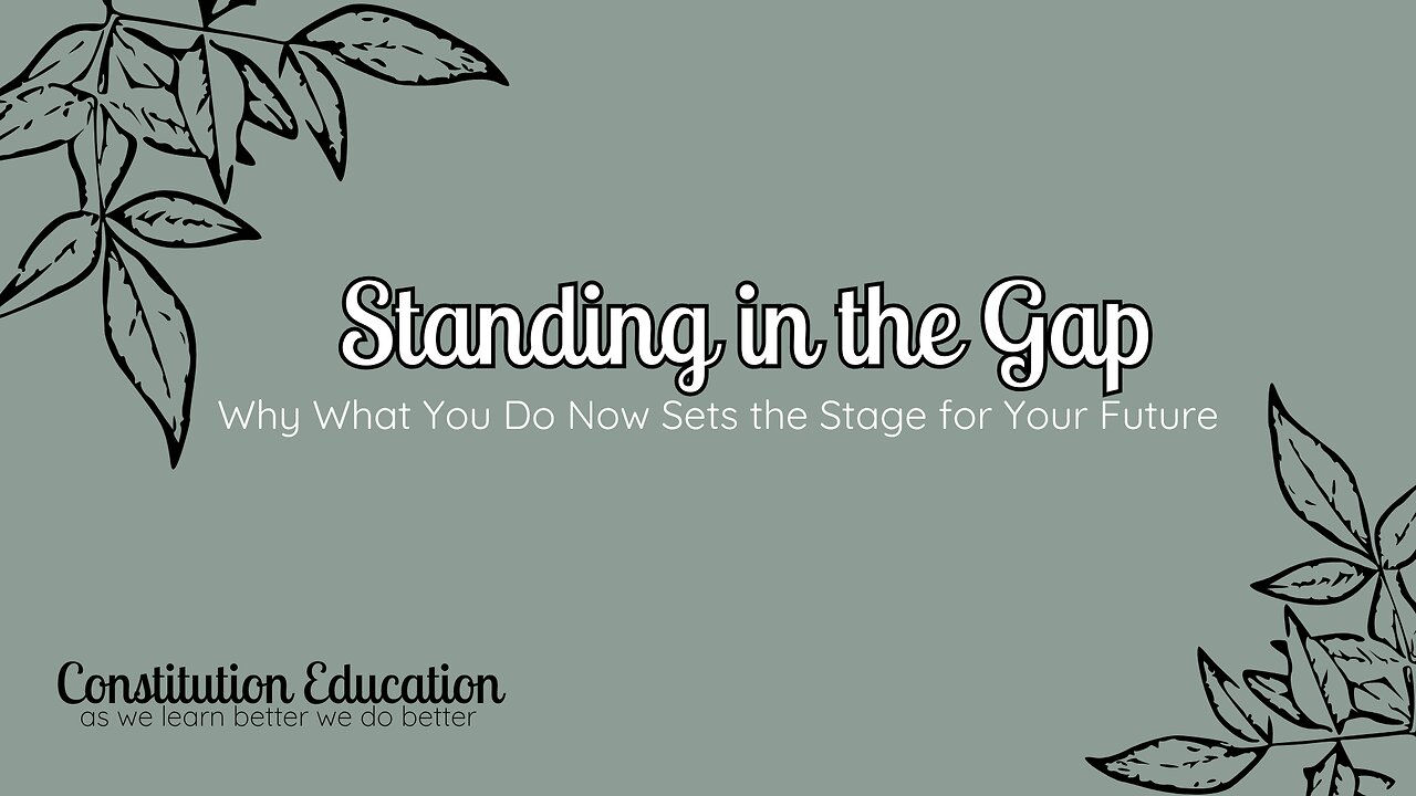 Standing in the gap - June 30th