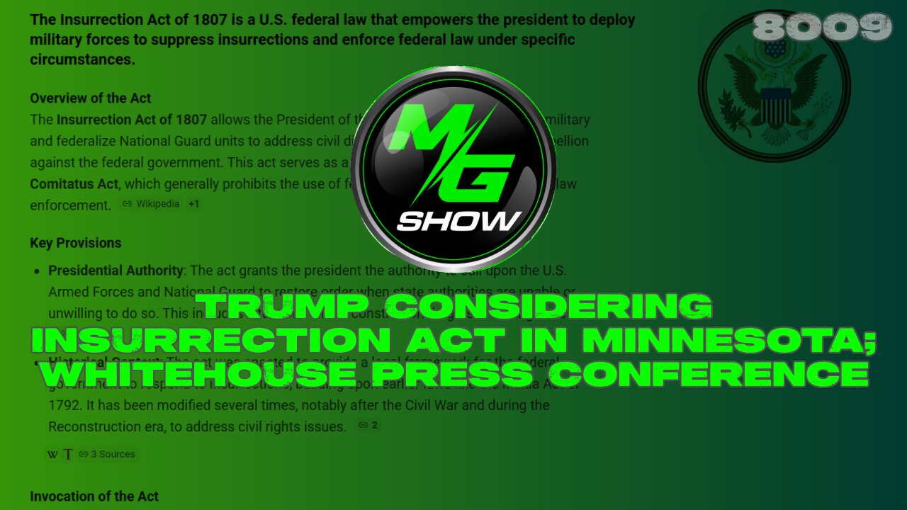 Trump Considering Insurrection Act in Minnesota; Whitehouse Press Conference
