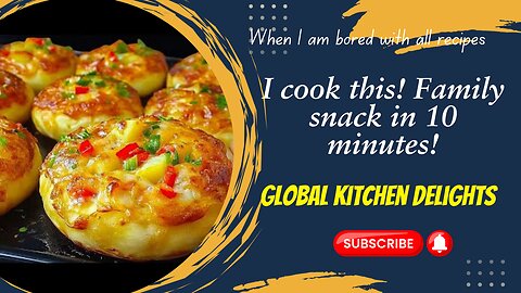 When I am bored with all recipes, I cook this! Family snack in 10 minutes!