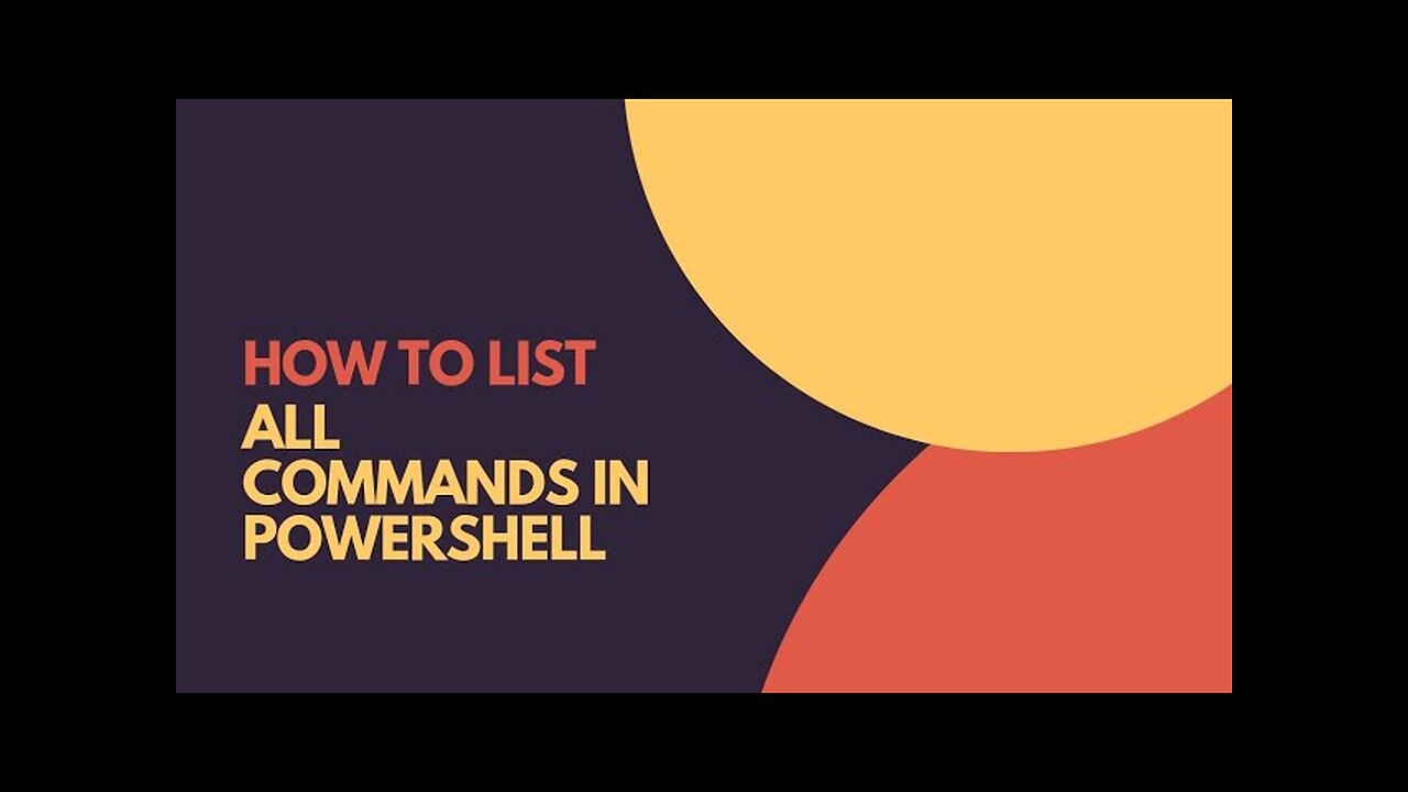 How to List All Commands in Powershell