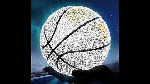 Cool Luminous Basketball, with Standard Size, Soft Leather and Moderate Bounce