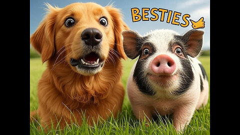 "CUTEST DUO EVER?! 🐶🐷 Dog & Pig’s Hilarious Friendship"