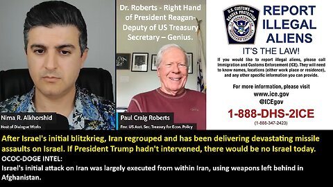 Dr Roberts: After Israel's initial blitzkrieg, Iran regrouped and has been delivering devastating missile assaults on Israel. If President Trump hadn't intervened, there would be no Israel today.