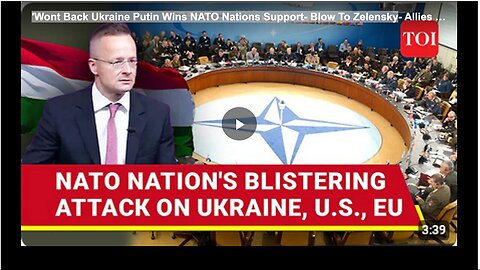 "Putin Wins NATO Nations' Support on Ukraine Issue, Dealing Blow to Zelensky"