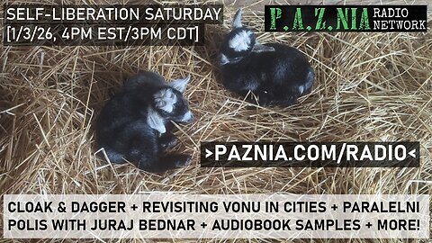 [P.A.Z.NIA RADIO NETWORK] Cloak & Dagger w/ Thane Riddle (LIVE) + Vonu in Cities + MORE!