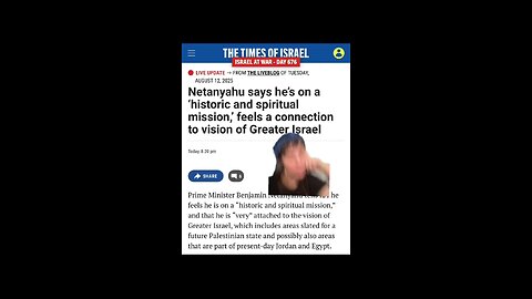 Netanyahu says ‘Greater Israel’ IS the Goal