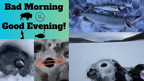 Evening Ice Fishing for Big Pike and Walleye! (Allegheny Reservoir)