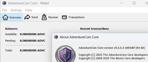 ADVC Core Wallet Tutorial