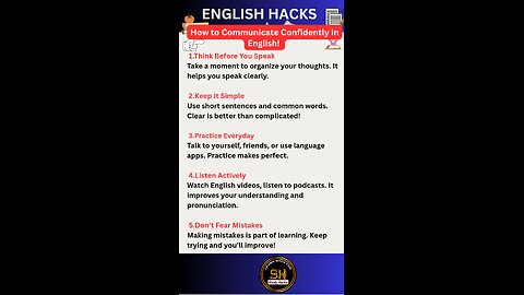 How to communicate confidently in English Basic guide #studyhacks123 #english #howto #shorts