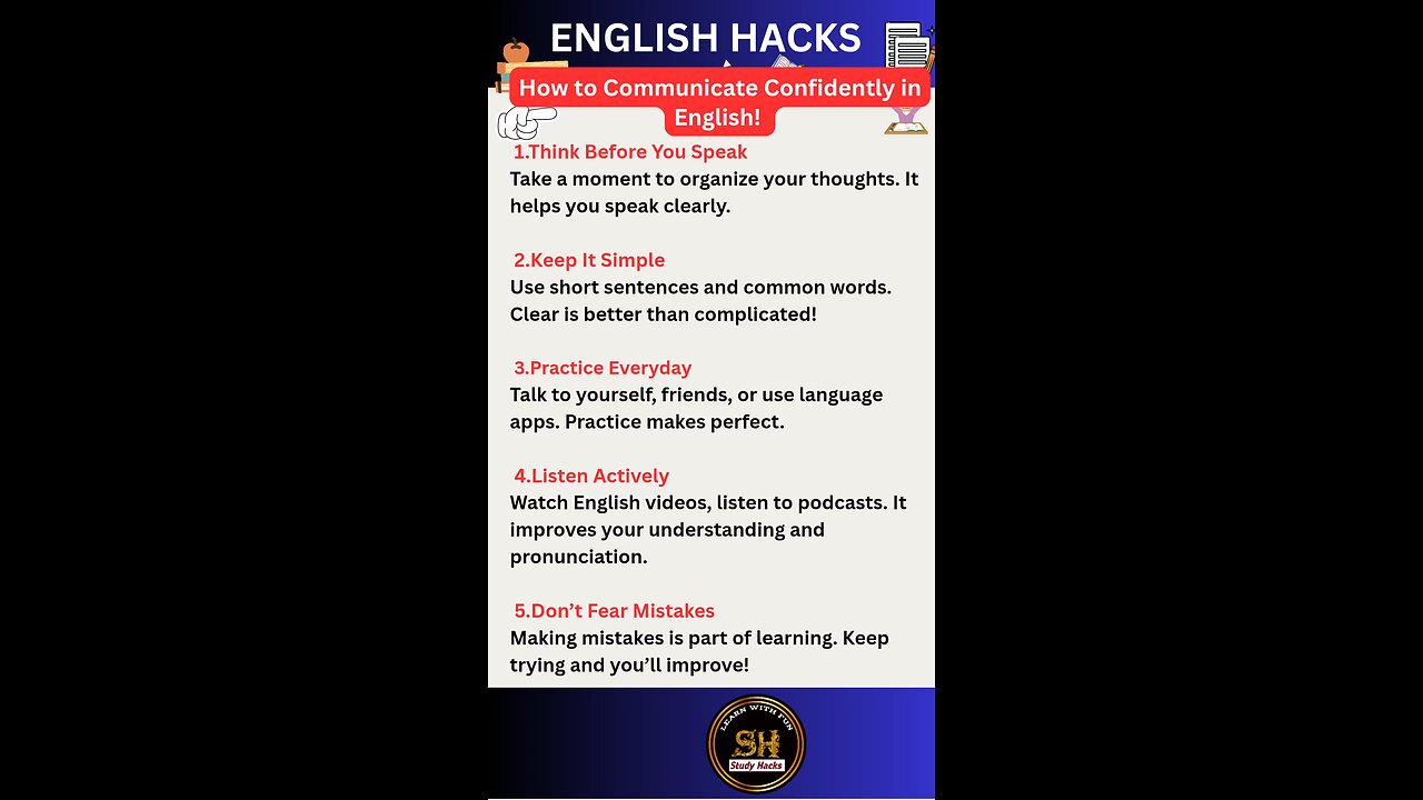 How to communicate confidently in English Basic guide #studyhacks123 #english #howto #shorts