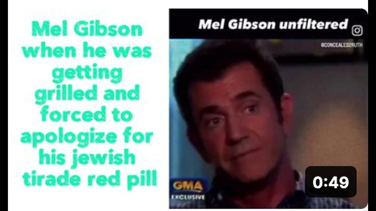 "Mel Gibson's Forced Apology for Anti-Semitic Outburst: A Red Pill Perspective"