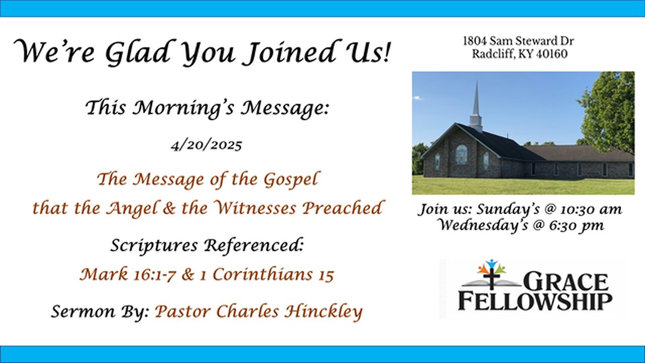 Resurrection Sunday Message - 4-20-25