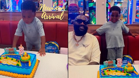 Rick Ross Attends Grandson Kofi's Chuck E. Cheese Party! 🎂