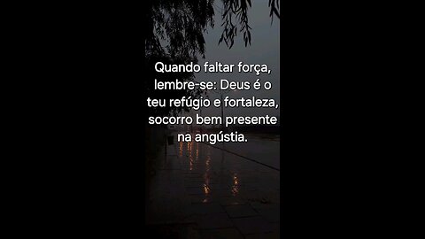 Ele é o nosso refúgio no momento da angústia 🙏