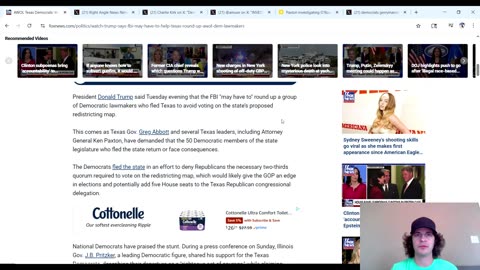 President Trump Threatens To Have The FBI Arrest Texas Democrats For Fleeing Their Duties