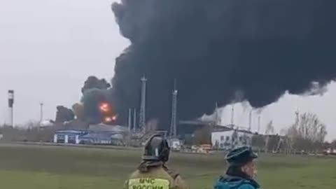 Kavkazka Pumping Station Still Burning and is Now Completely Engulfed