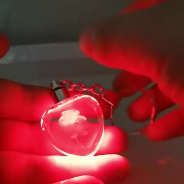 Glowing Heart Keychain with Rose Charm – A Romantic Gift for Him!
