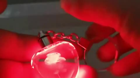 Glowing Heart Keychain with Rose Charm – A Romantic Gift for Him!
