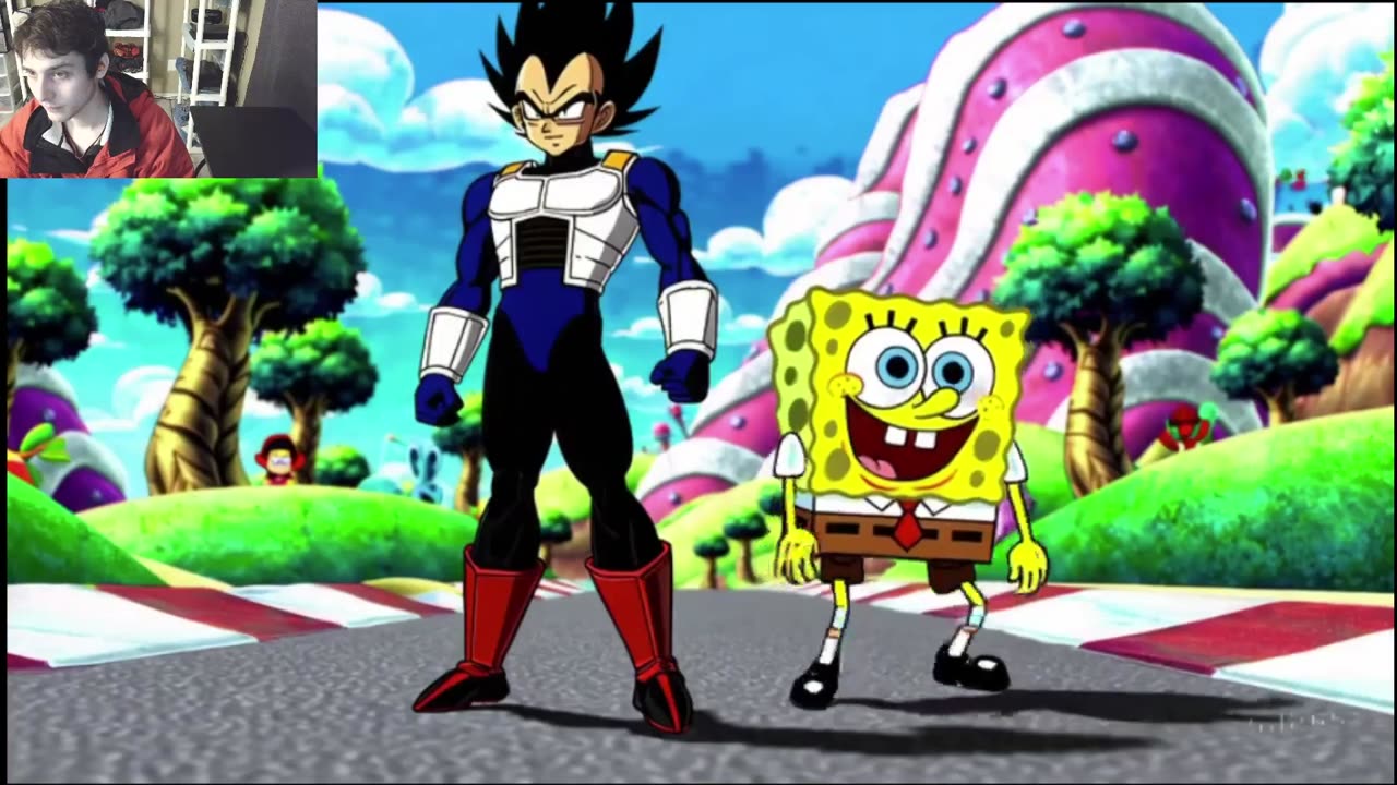 Outtake #1,017 Of The SpongeBob SquarePants VS Vegeta In A Race Fake Funny 2D Animated Cartoon Video