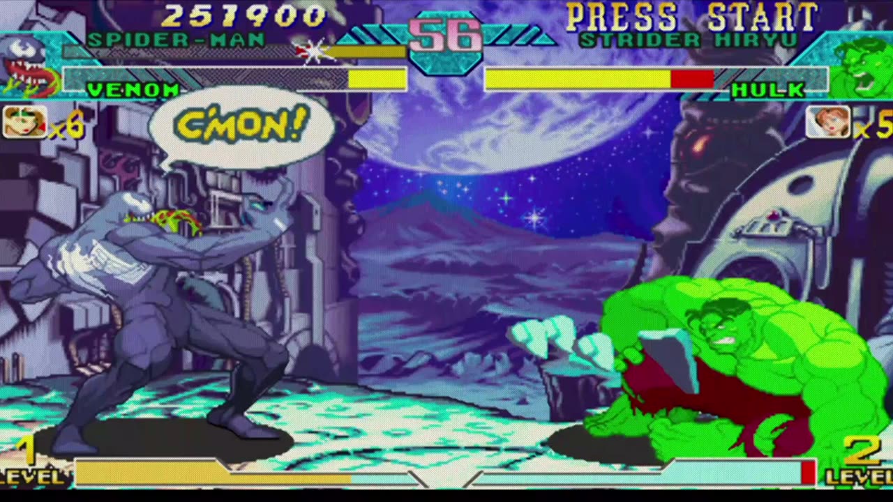 Spiderman + Venom vs Streder Hiryu + Hulk