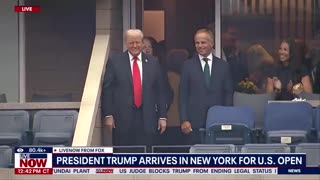 Trump enters Arthur Ashe Stadium for the US Open SEPT 7