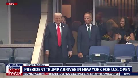 Trump enters Arthur Ashe Stadium for the US Open SEPT 7