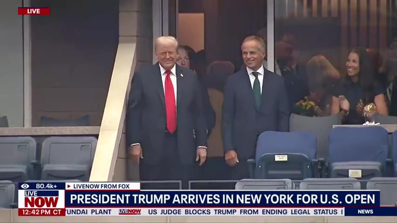 Trump enters Arthur Ashe Stadium for the US Open SEPT 7
