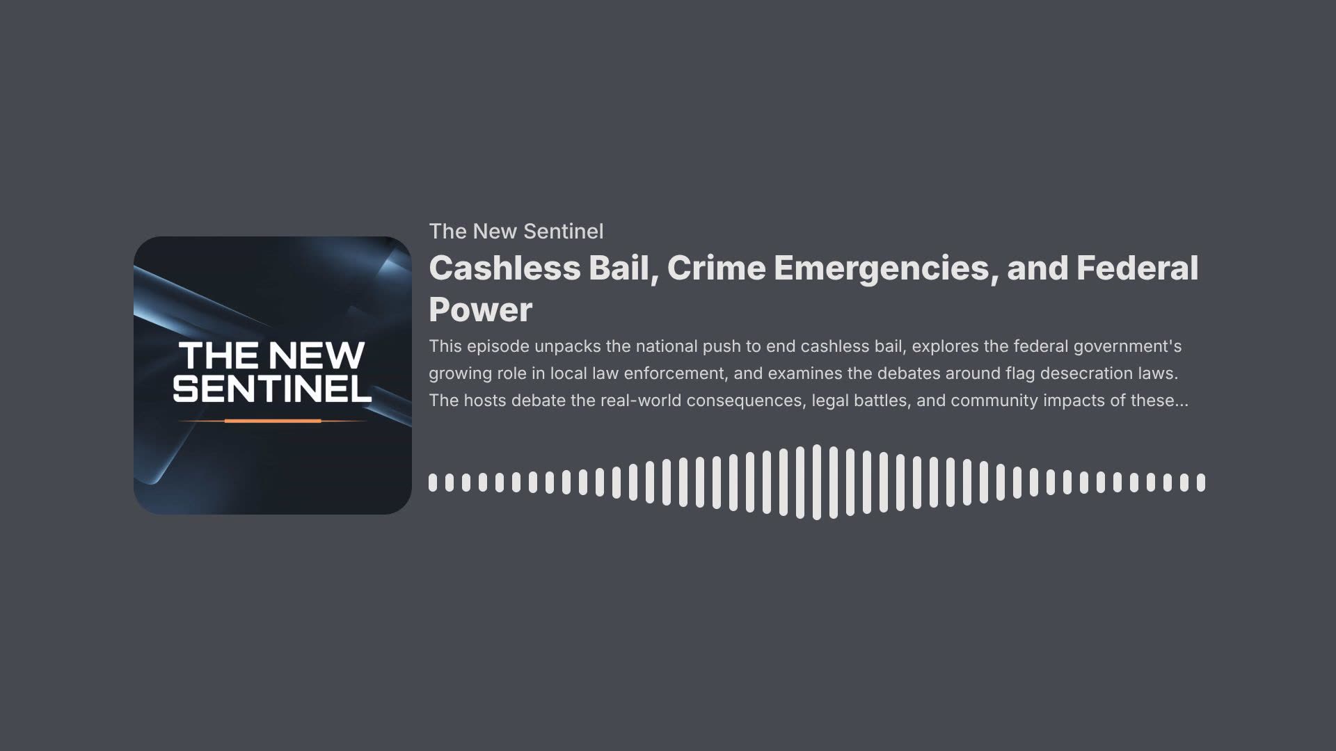 Cashless Bail, Crime Emergencies, and Federal Power