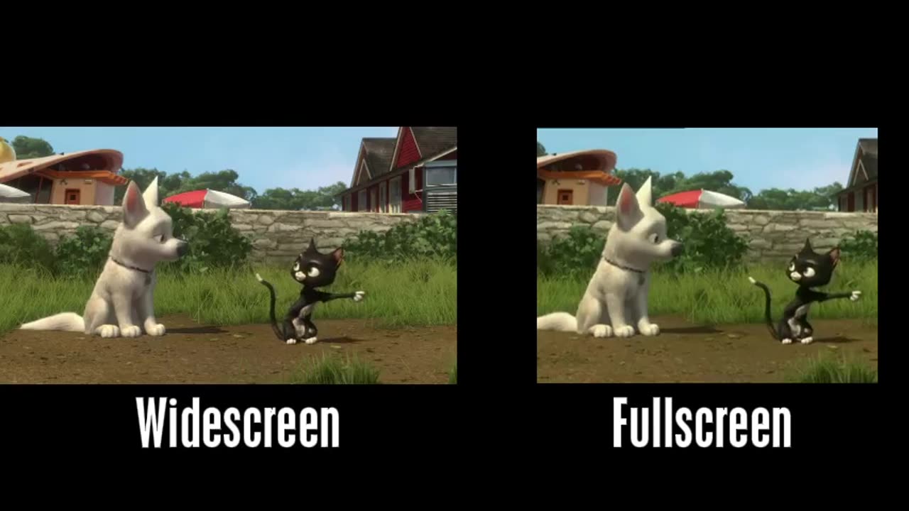 Bolt (2008) - Barking at the Moon - Widescreen vs. Fullscreen