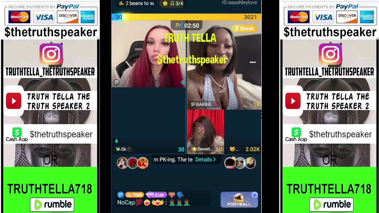 ASHLEY LOVE TEAM PK WITH KOB, SWEETS3HAVE, SHAWNKASH, BARBIE & LATENIGHT