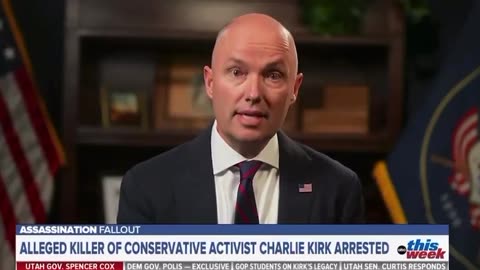 Utah Governor Spencer Cox says Charlie Kirk’s murderer had boyfriend who’s transitioning from m to f