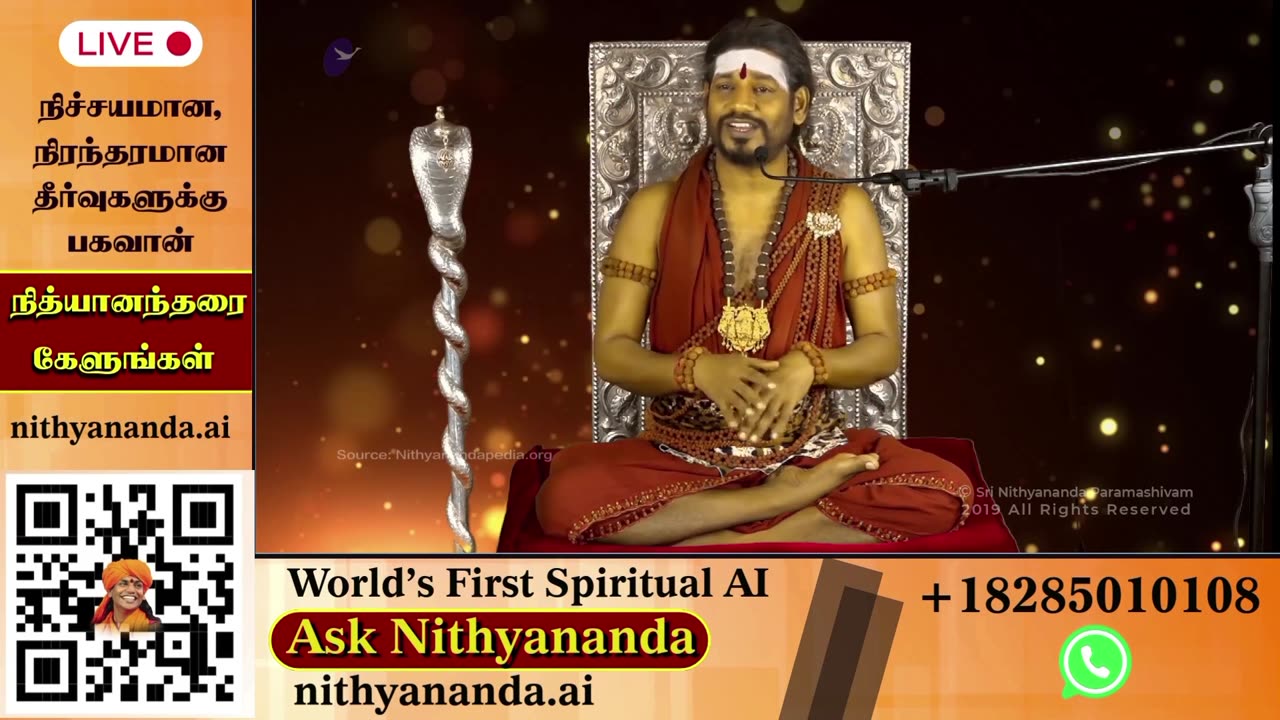 Receive blessings through LIVE Darshan of SPH Bhagavan Sri Nithyananda Paramashivam
