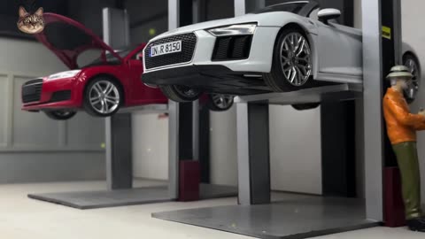 Full Audi Car Collection 118 Scale Servicing at Audi Workshop Diecast Model Cars2