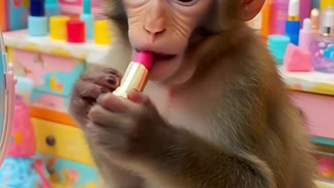 Monkey Glam Time 🙈💄