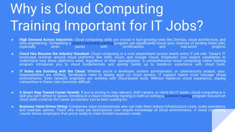 How Useful Is Cloud Computing Training for IT Jobs in 2025?