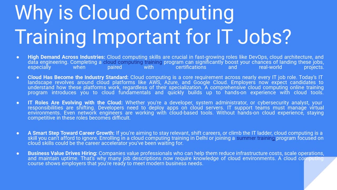 How Useful Is Cloud Computing Training for IT Jobs in 2025?