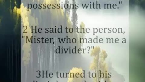 a Person said to Him