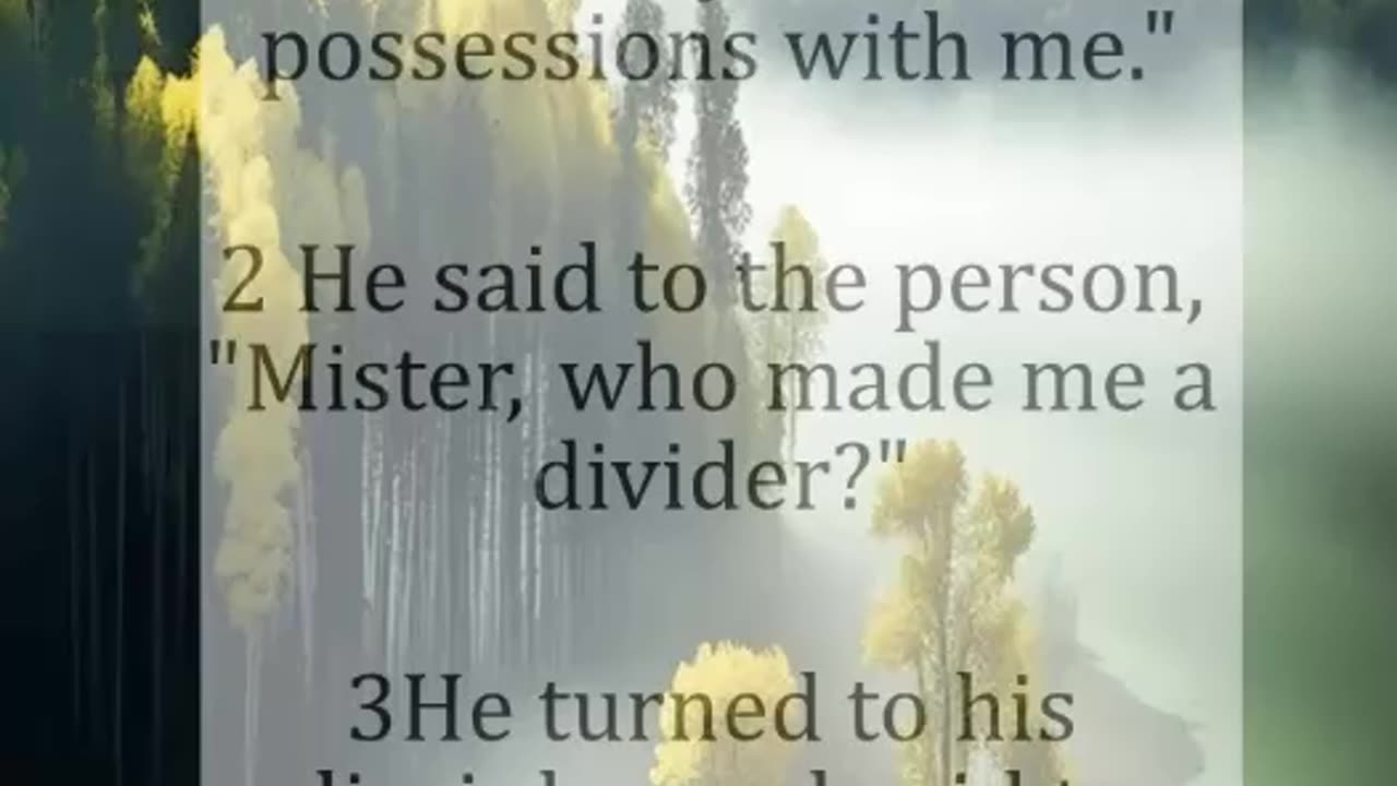 a Person said to Him