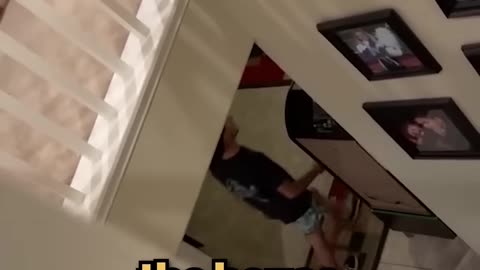 He caught his wife in the act of cheating on him...